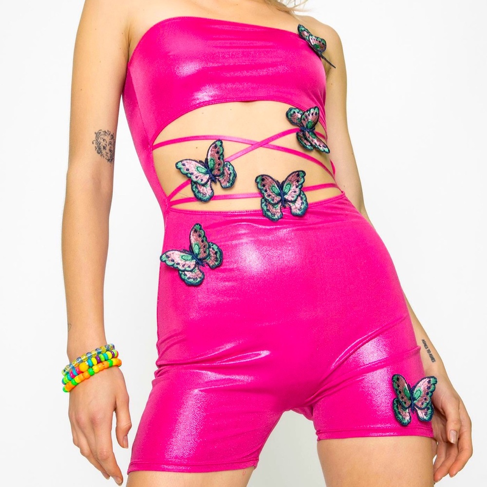 Club Exx cutout strappy playsuit